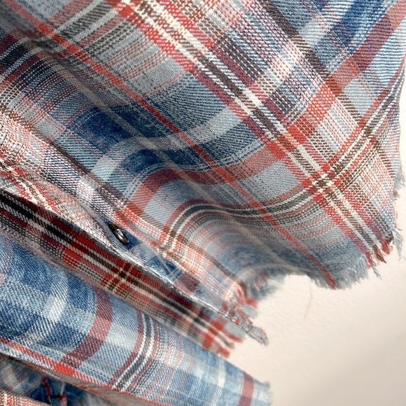 Cloth & Stone Plaid Tunic Dress Button Down Sz XSm BinE - Picture 4 of 10